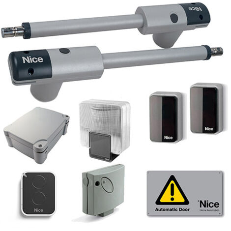 Nice TOO4500KCE - Kit pour l'automatisation de portails battants avec ante jusqu’à à 4,5 m et 250 kg, 230 Vac, à montage extérieur