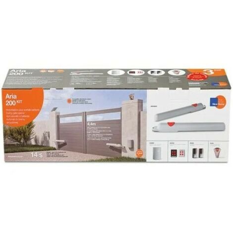 Kit de motorisation de portail à vérins – Ouverture rapide 14s – Charge max 250kg – Longueur max 2,2m – Compatible solaire SoleKit – Nicehome
