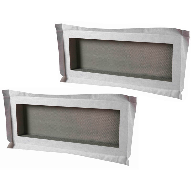 Lot de 2 niches à carreler étanches - formats intérieurs 80 x 30 cm - 9 cm de profondeur