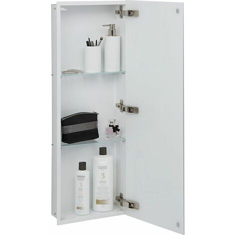 Niche à encastrer avec porte  niche: 100 mm - couleur porte niche: Blanche