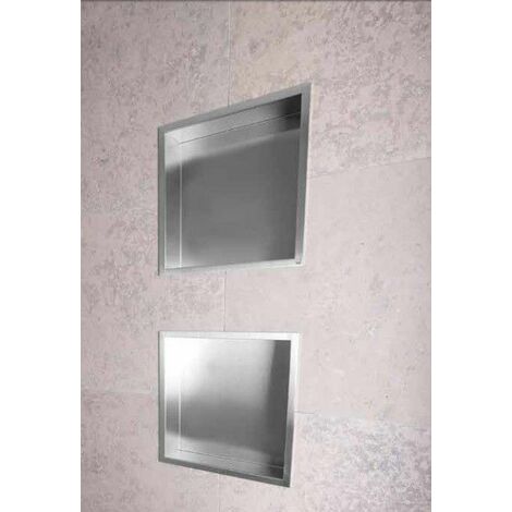 Niche à encastrer en inox ouverte