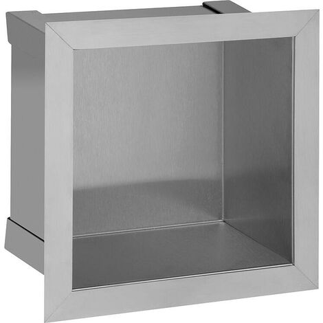 Niche à encastrer pour rouleau papier WC inox – Dimensions 180x180x100 mm – Montage sans cadre pour installation facile – Evenes