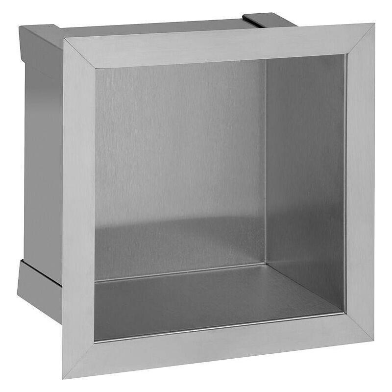 Niche à encastrer pour rouleau papier WC lxhxp: 180x180x100 mm inox