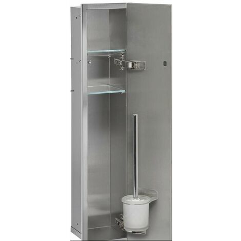Niche à encastrer pour WC acier inoxydable à carreler Zero 800 1 porte à droite