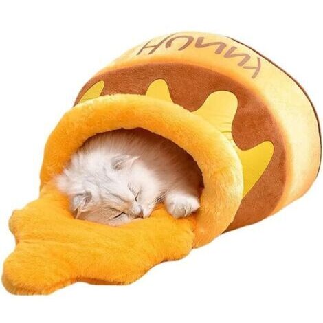 Niche Chat, Panier Chat, Lit Chat, Coussin Chat, Nid De Chat en Forme De Miel, pour Chats, Petits Chiens