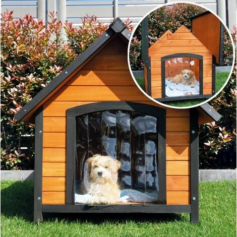 BB-LOISIR Niche Chien en bois moderne de haute qualité Luna Taille XL 97 x 111 x 101 cm