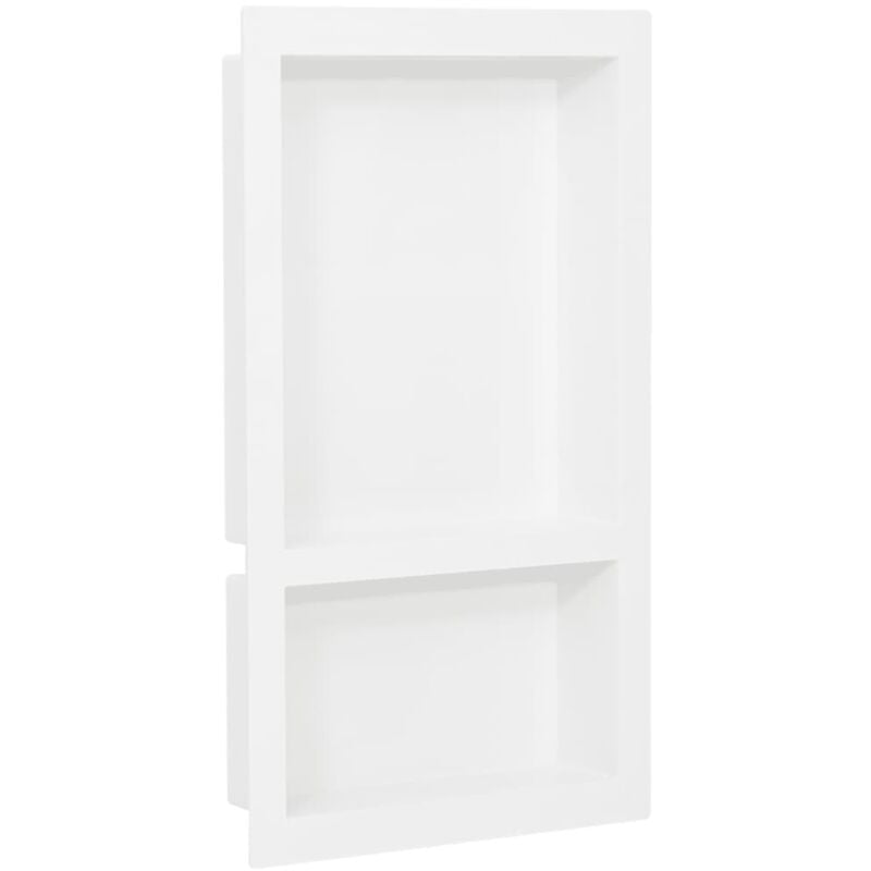Vidaxl - Niche de douche avec 2 compartiments Blanc brillant 41x69x9 cm