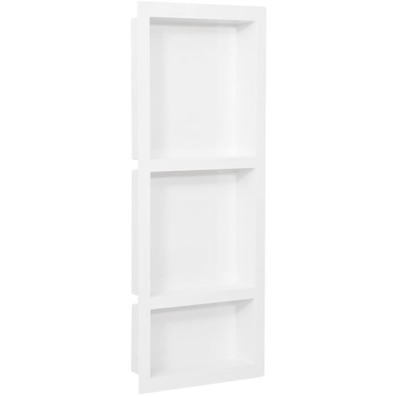 Vidaxl - Niche de douche avec 3 compartiments Blanc mat 41x99x9 cm