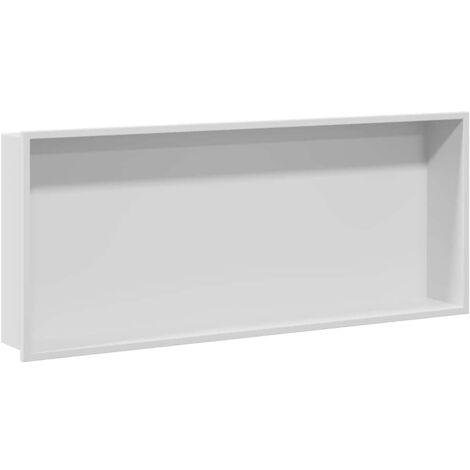 Niche de Douche Blanc 75 x 30 x 9.5 cm Acier inoxydable CFW130154