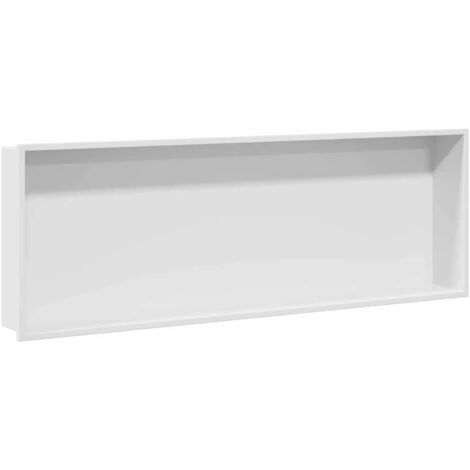 Niche de Douche Blanc 90 x 30 x 9.5 cm Acier inoxydable CFW484908