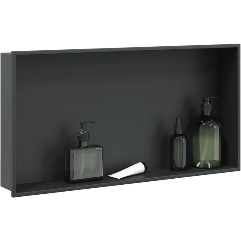 Vidaxl - Niche de douche noir mat 62x32x9 cm acier inoxydable