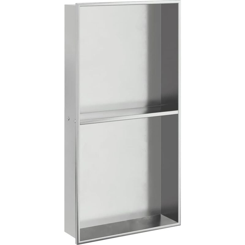 Vidaxl - Niche de douche argenté brossé 32x62x9 cm acier inoxydable