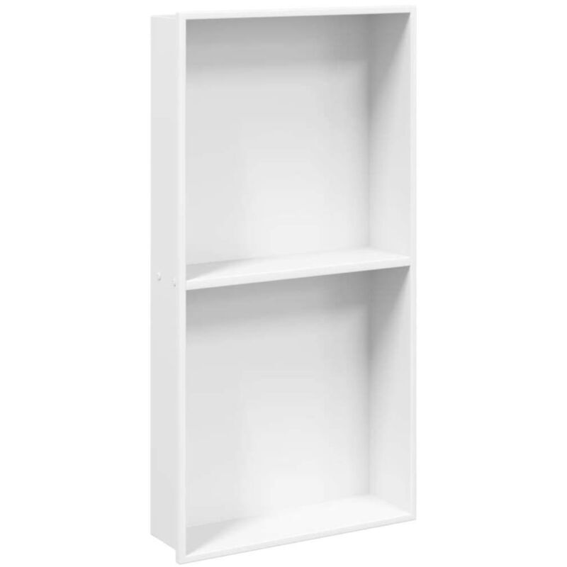 Vidaxl - Niche de douche blanc mat 32x62x9 cm acier inoxydable
