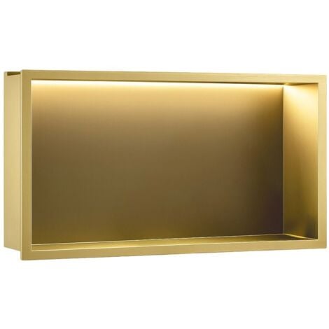NICHE DE SALLE DE BAIN LED REA BRUSH GOLD 30X60