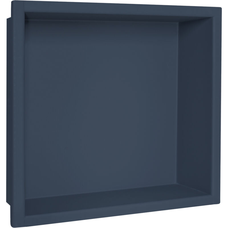 Niche design encastrable en acier inox de couleur gris ardoise 30 x 30 cm