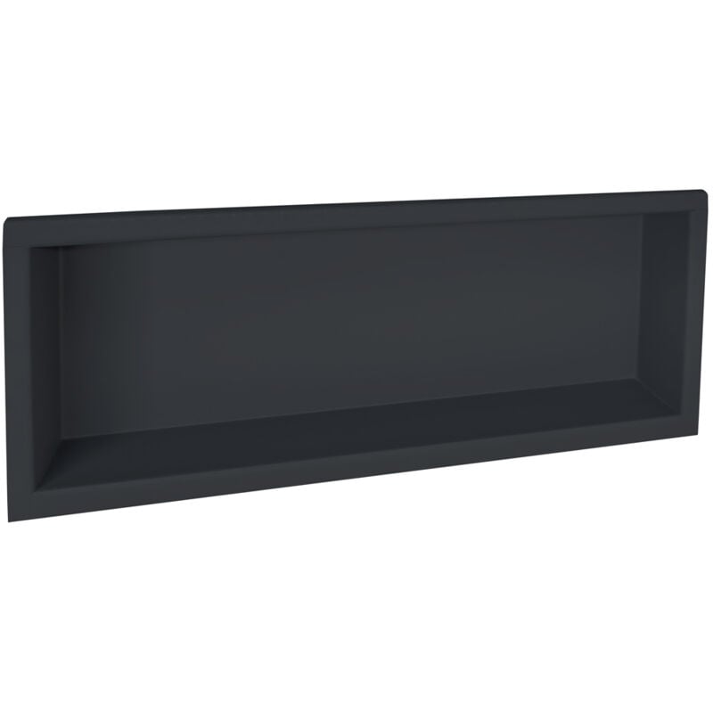 Niche design encastrable en acier inox de couleur noire 80 x 30 cm