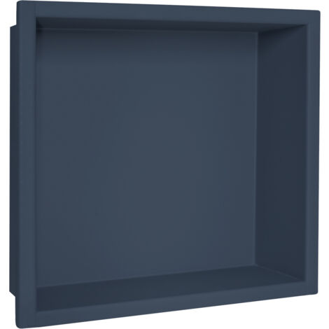 Niche design encastrable en acier inox de couleur gris ardoise 40 x 40 cm