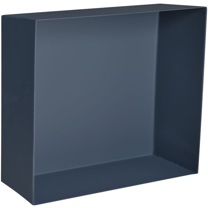 Niche design semi-encastrée en acier inox de couleur gris ardoise 40 x 30 cm