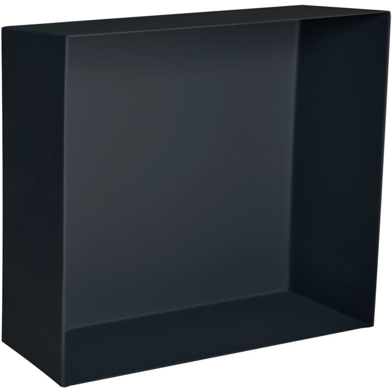 Niche design semi-encastrée en acier inox de couleur noire 30 x 30 cm