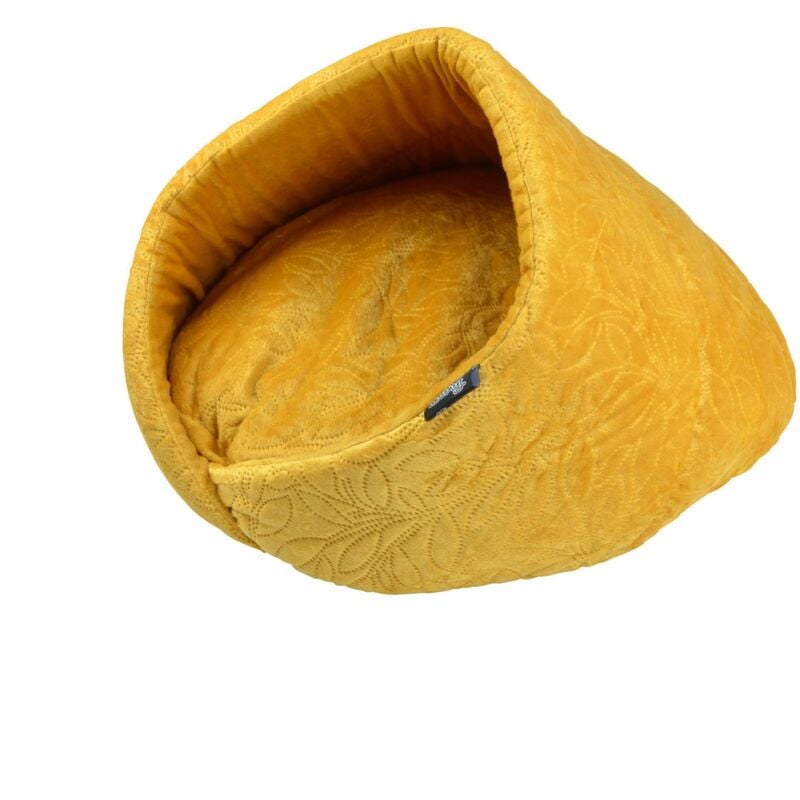 Niche velours pour animaux - Broderie fleurie - Diamètre 50cm