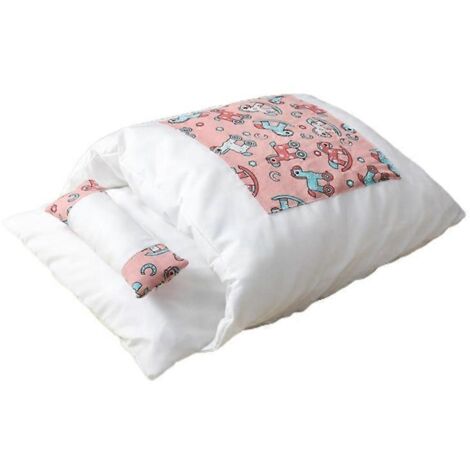 Niche douillette pour chat en forme de grotte, sac de couchage auto-chauffant avec coussin, cachette confortable pour animal, taille S, rose.