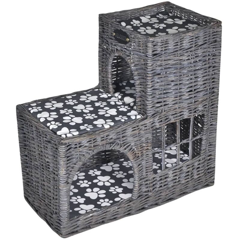 Arbre/maison/château à chat avec coussin Saule vidaXL