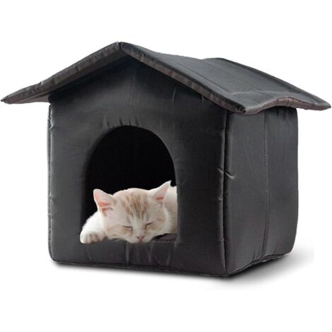 Niche extérieure pour chat  Niche extérieure étanche pour chat  Cage de protection Oxford résistante à la saleté pour chat d'extérieur  Niche pliable et portable pour chien  Abri étanche