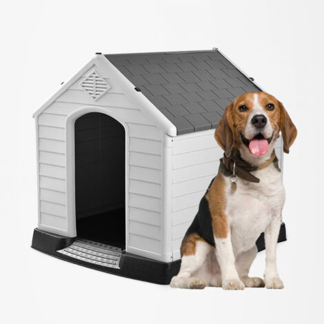 Niche maison de jardin pour chiens de taille moyenne en plastique Ruby