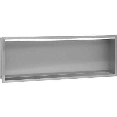 Niche mural, paroi vitree blanche, profondeur 150mm, lxh: 925x325mm avec eclairage LED