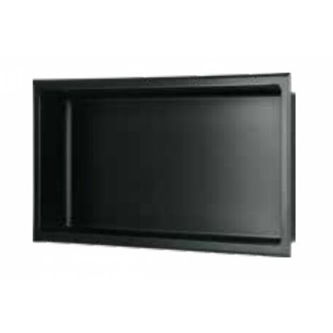 Niche murale de douche, étagère encastrable douche acier Noir Mat - 30x60cm