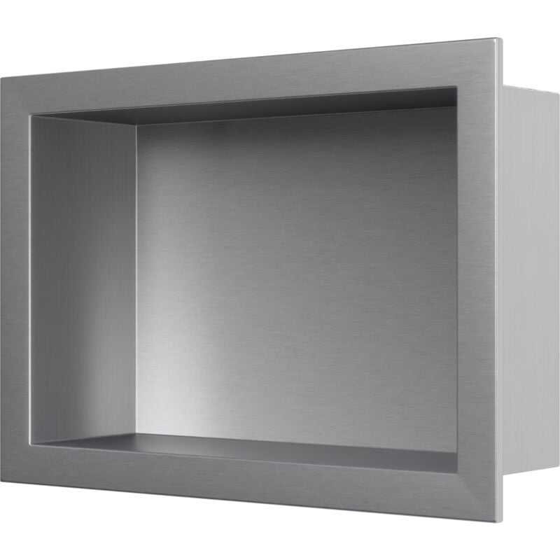 Niche murale douche acier inoxydable, étagère rangement douche salle de bain encastrable BS203010 - 20x30x10cm - Acier inoxydable brossé - Bernstein
