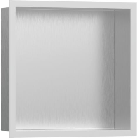 Niche murale fond acier HANSGROHE XtraStoris cadre blanc mat