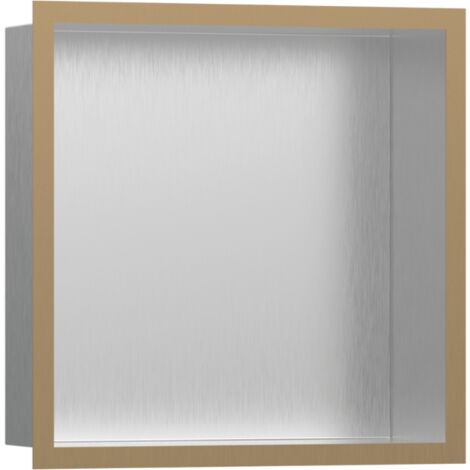 Niche murale fond acier HANSGROHE XtraStoris cadre bronze brossé