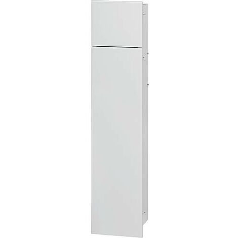 Niche murale WC 2 portes blanches en verre lxh: 180x825 mm butée droite intérieur blanc
