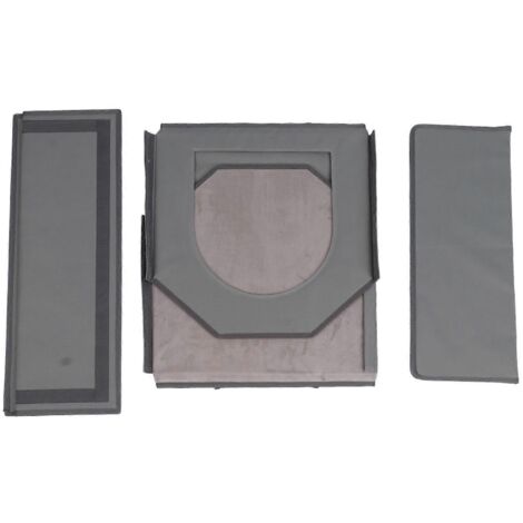 Niche pliable et imperméable pour chiens et chats de petite et moyenne taille, grise, idéale pour l'intérieur et l'extérieur.