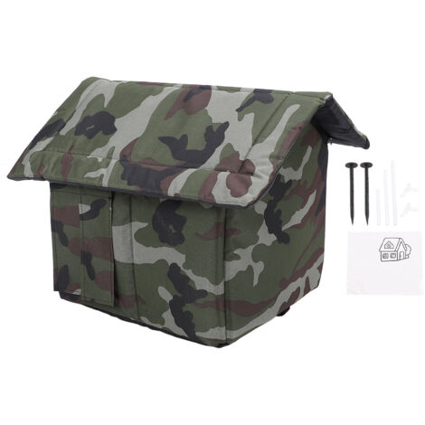 Niche pliable pour chat Résistante à l'eau Fermée Multifonctionnelle Confortable Lit pour animaux de compagnie Grotte pour l'intérieur et l'extérieur L