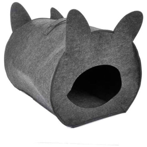 Niche pour Chat & Poignée "Feutrine" 40cm Anthracite