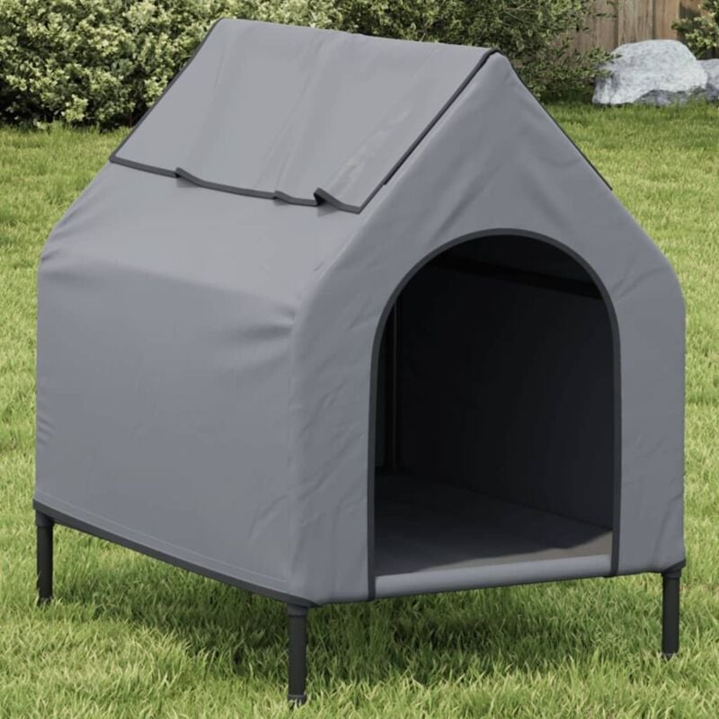 Vidaxl - Niche pour chien gris clair tissu oxford et acier