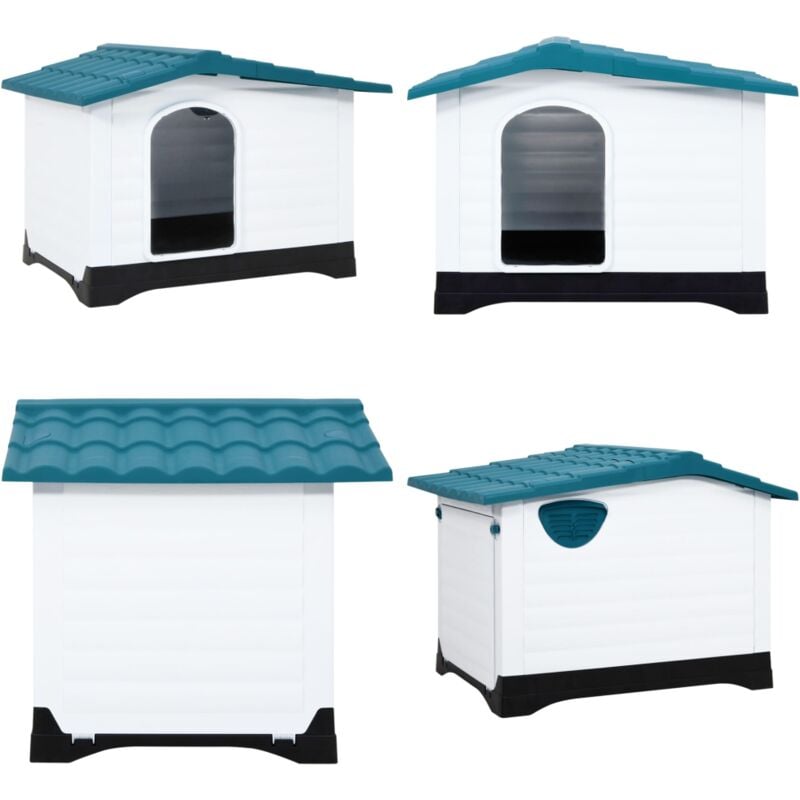Vidaxl - Niche pour chien Bleu 90,5x68x66 cm Polypropylène - niche pour chien - niches pour chien - Home & Living - Bleu