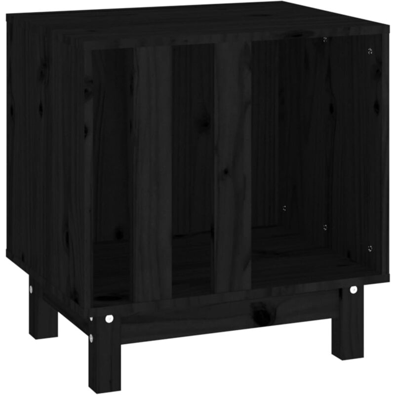 Vidaxl - Niche pour chien Noir 50x40x52 cm Bois de pin massif