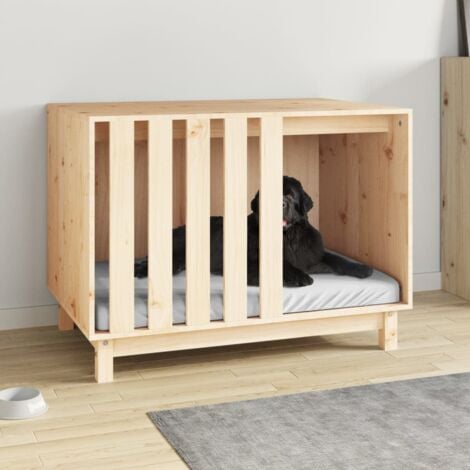 Niche pour chien Lit pour chien  90x60x67 cm Bois de pin massif 11975