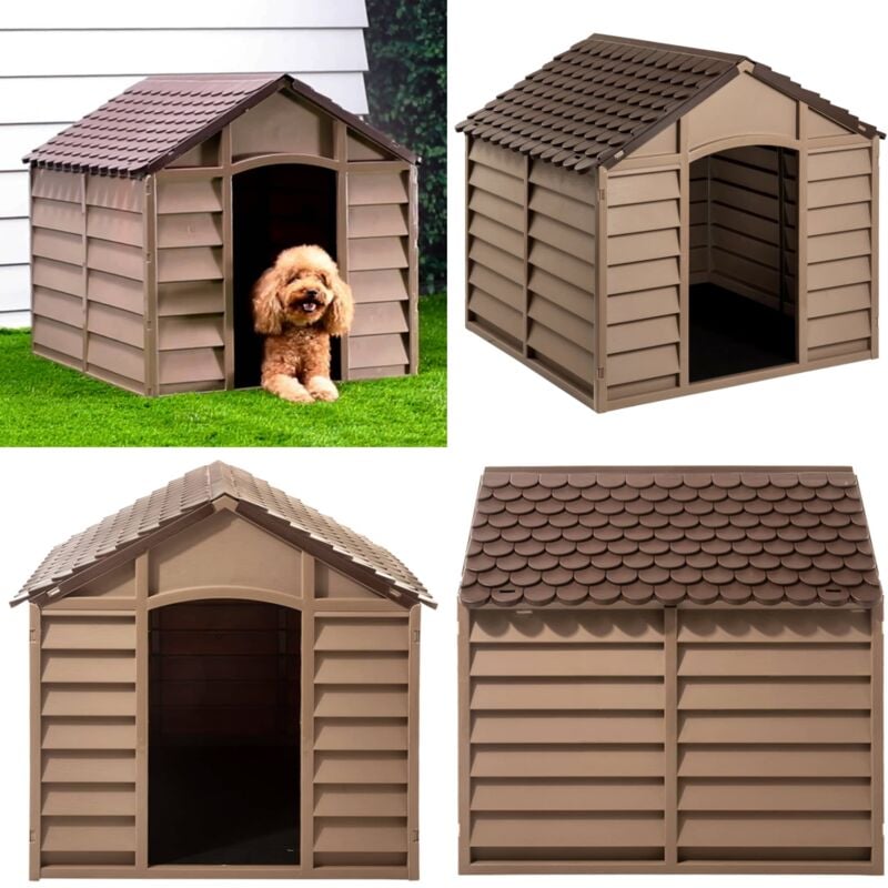 Vidaxl - Niche pour chien Marron 86x84x82 cm Polypropylène - niche pour chien - niches pour chien - Home & Living - Brun