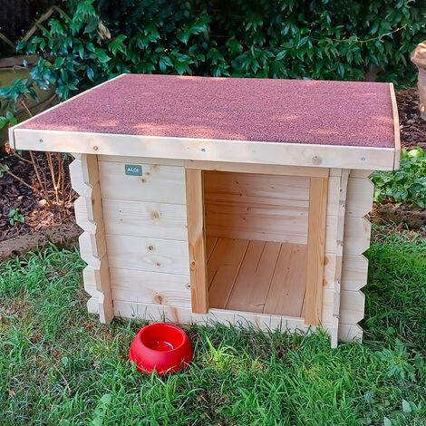 Niche pour chien petite taille bois extérieur jardin 77×60 H 64cm Laila