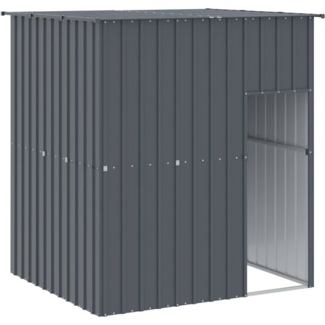 Niche pour Chiens  Chenil extérieur  Parc Enclos pour chien avec toit anthracite acier galvanisé CFW93865