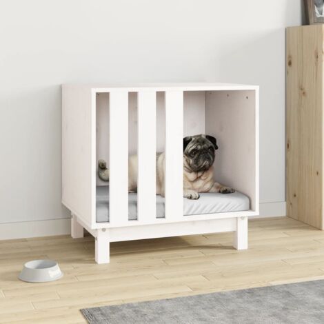 Niche pour Chiens  Chenil extérieur  Parc Enclos pour chien Blanc 60x45x57 cm Bois de pin massif CFW371155 CFW322661