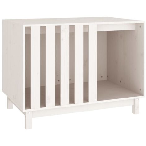 Niche pour Chiens  Chenil extérieur  Parc Enclos pour chien Blanc 90x60x67 cm Bois de pin massif CFW89140
