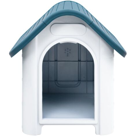 Niche pour Chiens  Chenil extérieur  Parc Enclos pour chien Bleu 59x75x66 cm Polypropylène CFW71320