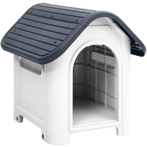 Niche pour Chiens  Chenil extérieur  Parc Enclos pour chien Gris 59x75x66 cm Polypropylène CFW531990 CFW760572