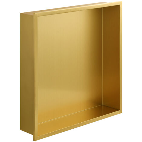 Nicho de ducha cuadrado 30x30x7 Eurosanit Dorado