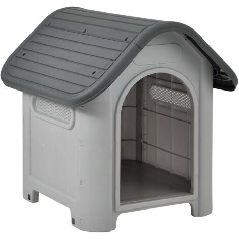 Nicho de PVC con orificio de ventilación 75 x 59 x 66 cm gris y negro 030007984